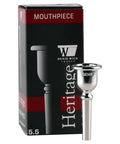 French Horn Mouthpiece PAX-5.5 Silver-Plated With V-Type Backbore For Tonal Focus And Crisp, Silky Response, Balanced Mass Distribution For Projection, Stability And Comfort On Stage Or In Rehearsal, boxed