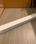 Antislip Round Solid Wood Stair Handrail Wall Mounted Elderly Support Safety Rail For Indoor Hallway And Stairs 20 Feet Long White railing piece.