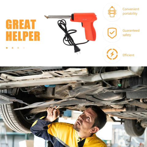 All In One Plastic Welding Tool Kit For Cars, Easy To Use Bumper Repair Welder shown with man inspecting car undercarriage