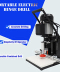 Yokoma 110V pneumatic hinge drilling insertion machine with single head for cabinet hinges, metal base