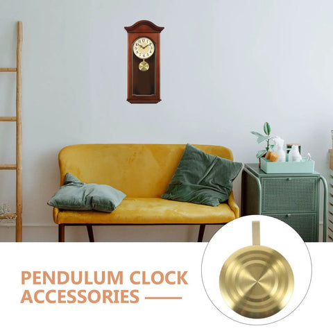 Gold Metal Clock Pendulum Replacement For Traditional Quartz Wall Clocks With Accurate Timekeeping And Silent Operation