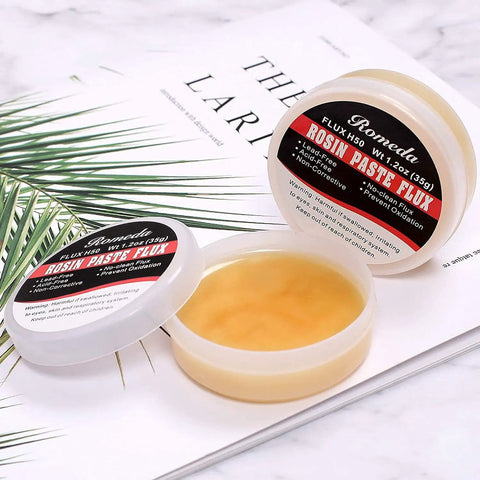 Two Jar Rosin Soldering Flux Paste For Lead Free Electronics Soldering And DIY Projects, Non Corrosive In Dry State, dual jars