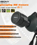 SC002 Wireless Electronic Eyepiece For 37mm To 56mm Scopes, WiFi Digiscoping Camera With 1080P HD Recording, 3x Digital Zoom shown on scope