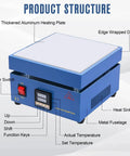 Hot Plate Soldering Station 110V 850W Preheat Soldering Rework Heater for Electronics Lab With LED Microcomputer Control details