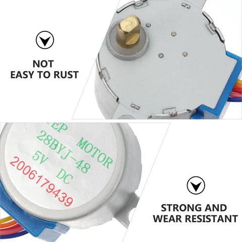 Close-up of Two Pack Heavy Duty Rock Solid Five Wire Stepper Motors showing wear-resistant design for pro CNC engraving.