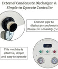 External condensate discharge and simple controls on Heavy Duty Industrial Spot Cooler Packs 61K Btu Of Killer Cooling Power.