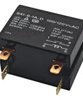 Black Heavy Duty 30A SPDM Relay for Vehicles and Industrial Equipment with Fast Terminal Connectors and 277VAC Load Rating