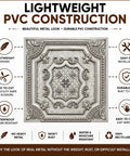 Drop In 2x2 Ceiling Tiles Pack Of 10 PVC Panels With Antique Gold Faux Tin Look, Glue Up Or Dry Install, moisture resistant PVC
