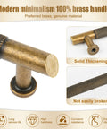 Matt Coffee Bronze Solid Brass Cabinet Handles 5 Pack 5 Inch Hole Centers Drawer Pulls, detailed view