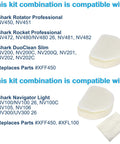2 Pack Foam and Felt Vacuum Filter Kit compatible with Shark Navigator NV100 NV105 NV106 UV300 models, parts XFF450 XFL100
