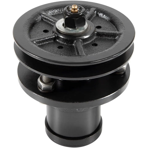 Top Shelf Heavy Duty Spindle Assembly Pull Sheave Kit Part 50051388 features a black pulley with mounting hardware for Bush Hog mowers.