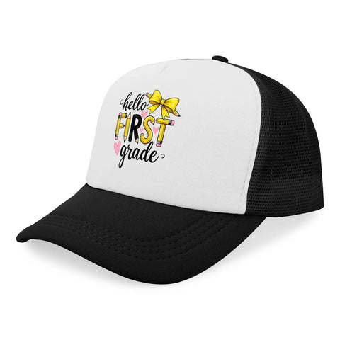 First Day Of First Grade Cool Baseball Cap For Men Breathable Washed Distressed Low Profile Hat With Adjustable Strap Easy To Match