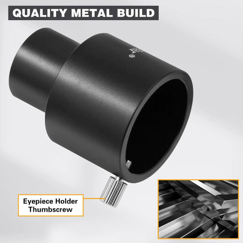0.965 Inch To 1.25 Inch Eyepiece Adapter For Telescopes Aluminum Converter Lets You Use 1.25 Inch Accessories In 0.965 Inch Focuser