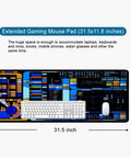 Blue Large Gaming Mouse Pad Desk Mat XL 31.5 Inch By 11.8 Inch For Gaming And Work Wide Surface To Hold Keyboard And Laptop Non Slip Smooth Finish Go To Console Style Desk Accessory Setup Essential.