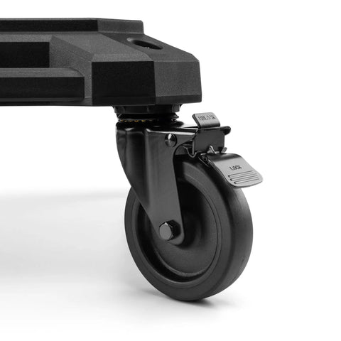 Beefed Up Four Wheel Cart And Tool Box Dolly For StackTech Toolboxes And Organizers with heavy-duty rolling base locking caster