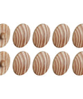 Pack Of 10 Natural Pine Wood Screw Cap Plugs 18mm showing multiple wooden plugs with a smooth finish for Rastex Minifix fixtures.