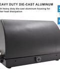 Heavy duty die-cast aluminum housing of Full Cut Off LED Wall Pack 70W Outdoor Flood Light Delivers 8,400 Lumens At 5000K A Real Power Move Replacing 400W HPS HID IP65 Waterproof Exterior Fixture For High Efficiency And Daylight White Glow.