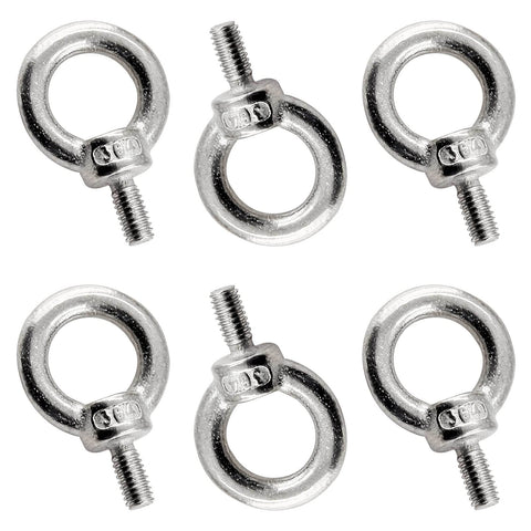 12 Pack M4 Lifting Eye Bolts 304 Stainless Steel Heavy Duty Tough As Nails Machinery Shoulder Ring Eye Bolts With 11mm Inner Diameter