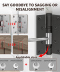 Dual Head Door Hinge Adjustment Tool With 14mm And 19mm Openings For Flag Hinges, Heavy Duty Steel Wrench fixing door alignment