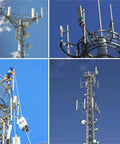 Telecommunication towers with Stainless Steel Mast To Mast Clamp Anti Vibration Antenna Mount Without The Pole For Outdoor Use.