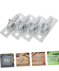 Heavy Duty Wall Mount Gate Hinge Set Featuring Four Galvanized Iron Plates for smooth swinging barn doors.