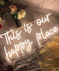 Customizable Neon Sign For Wall Decor Warm White LED Neon Light With Sturdy Acrylic Backplate 19.7 Inch By 9.8 Inch Indoor
