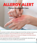 Allergy alert warning for Gel Nail Kit With UV Light For At Home Manicure In 45 Colors Plus Five Base And Five Top Coats 75 Piece Set