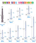 Illustration of 260 Piece Pocket Hole Screw Set With 8 Sizes Square Drive Coarse And Fine Thread Self Tapping Screws