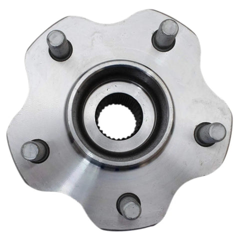 Front view of Rear Wheel Bearing And Hub Assembly Set For Infiniti G35 And Nissan 350Z Two Piece Kit With Rear Left And Right Hubs