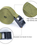 Tree Stand Stabilizer Straps For Hunting, Heavy Duty 1 Inch Wide By 6.5 Feet Buckle Straps With Loop End, Durable Nylon Webbing