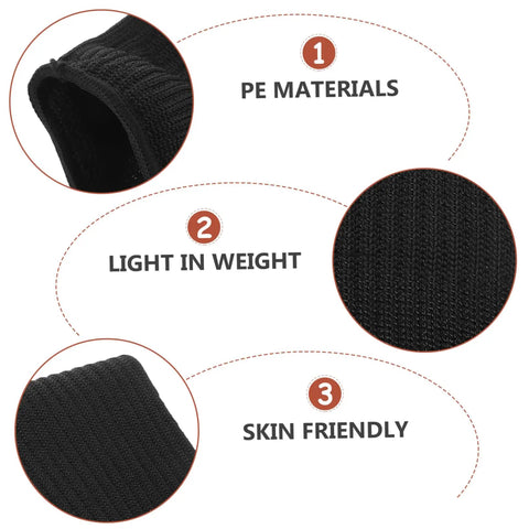 Close-up of breathable PE mesh on 2 Pairs Cut Resistant Arm Sleeves Heavy Slash Proof Arm Guards For Welding Gardening And Mechanic Jobs Built Tough.