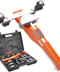 Vevor 1-4 To 7-8 Inch O.D. Ratcheting Pipe Tube Bender with accessories in case for HVAC and plumbing projects.