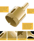 12 Piece Diamond Drill Bit Hole Saw Kit for Ceramic Glass and Tile Cutting with Premium Diamond Particles, 35mm detail