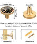 Rustic Forest Mushroom Cabinet Knobs 4 Pack, Round Drawer Pulls And Dresser Handles, 1-1/4 Inch with installation screws.