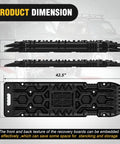 Tough As Nails Off Road Recovery Traction Boards With Built In Jack Lift Base For Mud Sand Snow Escape dimensions 42.5" x 12.4" x 4.5"