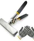 6 Inch Hand Seamer With Straight Jaw For Sheet Metal Bending Seaming And Flattening Galvanized 18 Gauge Steel with gloves