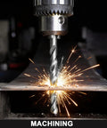 Gearhead Friendly Thread Repair Kit For Auto Shop Use with drill creating sparks on metal surface