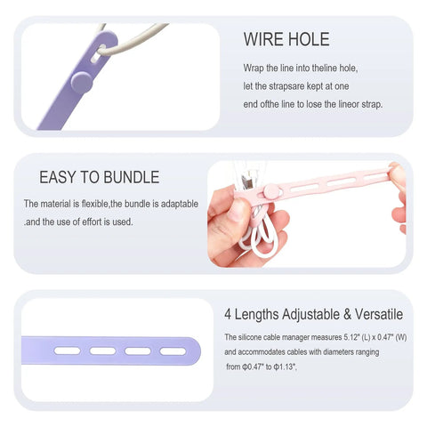 Adjustable silicone ties from Ultimate 76 Piece Cable Organizer Set With Silicone Ties Reusable Straps Write On Tags And Marker.