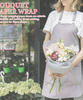 Florist with bouquet wrapped in Flower Wrapping Paper For Bouquets Pack Of 20 Sheets BOPP Material For Floral Crafts