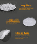 Heavy Duty Self Adhesive Dots 1200 Pieces 0.59 Inch Diameter Waterproof Sticky Back Dots White with loop and hoop close-up