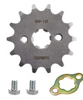 Front Engine Sprocket 420 14T 17mm Bore For 50cc To 160cc Dirt Bikes with bolts and plate