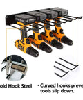 Heavy Duty Power Tool Organizer With Charging Station And Drill Holder Wall Mount Pegboard Style Garage Storage Shelves