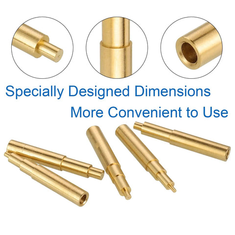 5Pcs Heat Set Insert Tips For M2 M2.5 M3 M4 M5 Threaded Inserts For 3D Printed Parts And Raspberry Pi Projects shown in brass