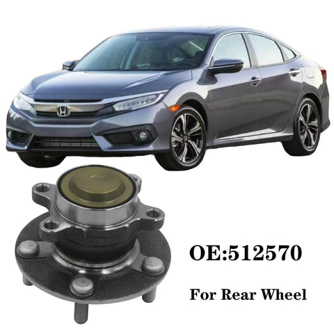 Rear Wheel Bearing and Hub Assembly 512570 Fits Honda Civic 2016 2021 and Insight 2019 2022 OEM Quality Wheel Hub Replacement
