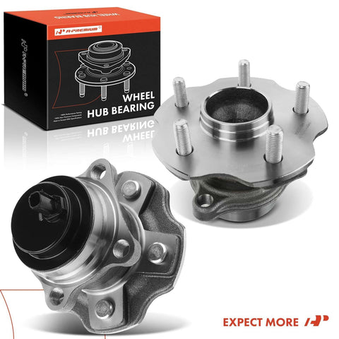 Two Pack Rear Wheel Bearing And Hub Assemblies With ABS And 5 Lug, Fits Toyota Highlander 2014-2020 And Lexus RX350 2010-2019