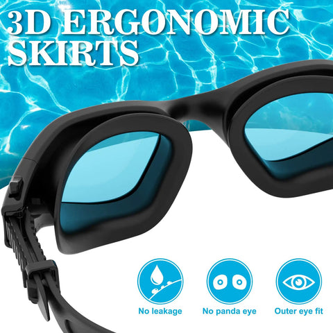 Straight Up Crisp Polarized Swimming Goggles For Outdoor Pool And Surf Featuring Legit Anti Fog Tech Tight Waterproof Fit And Top Tier UV Shield For Zero Glare Crystal Clear Vision
