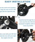 Steps to install Bike Crank Arm 170mm Square Hole For Electric Bicycles Forged Alloy 6061 High Strength And Durable Mid Drive Motor Compatible Black Finish Pair Ready For Upgrades