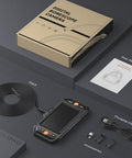 Endoscope Borescope With Light For Auto And Home Repairs kit with flexible snake cable and accessories displayed on table