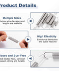 Product details of Stainless Steel Extension Springs With Dual Hooks 1mm Wire Diameter 8mm Outer Diameter 50mm Length Two Pack