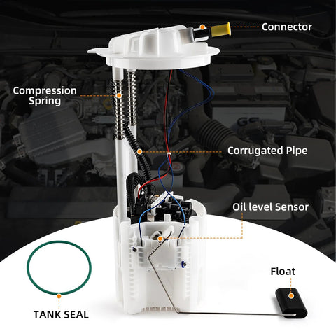 Electric Fuel Pump Module Assembly Drop-In Replacement For Ram 1500 5.7L V8 2011-2017 And 3.7L V6 2011-2012 Pickup Truck
